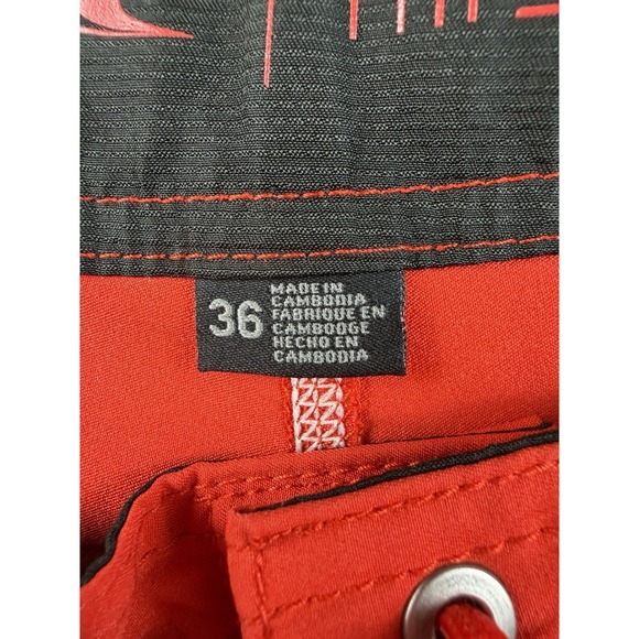 O'Neill Hyperfreak Board Shorts Men's 36 Red No Lining Pocket Swim - Picture 4 of 16